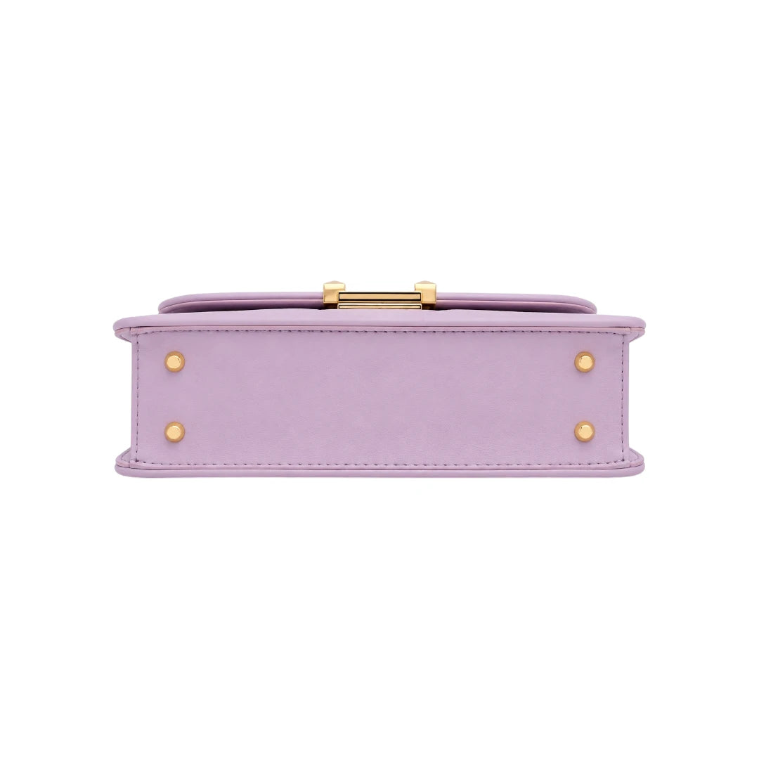 Sahru Female Purple Quilted Leather Handbag