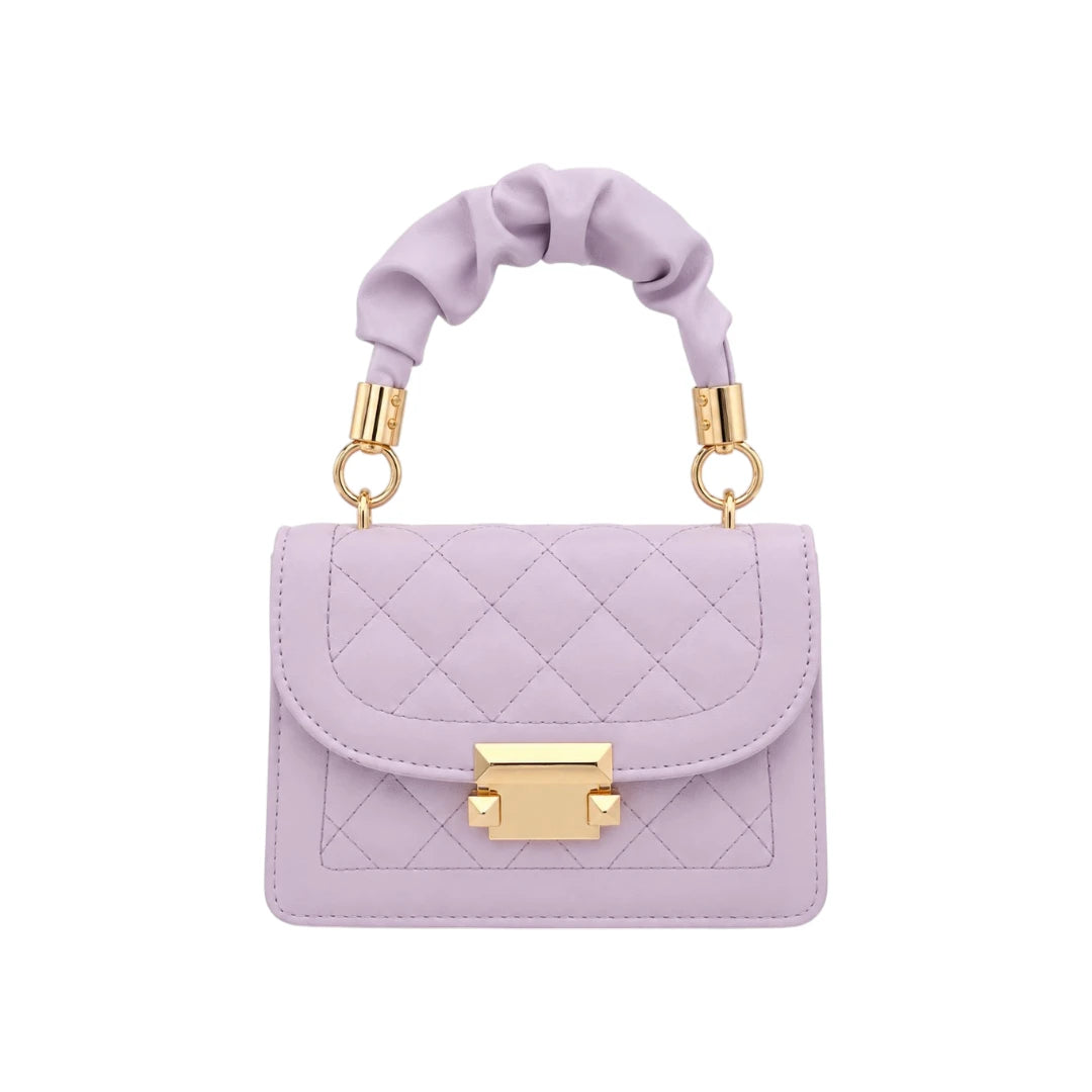 Sahru Female Purple Quilted Leather Handbag